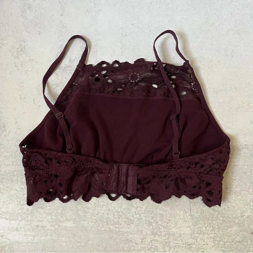 Aerie High Neck Lace Bralette S